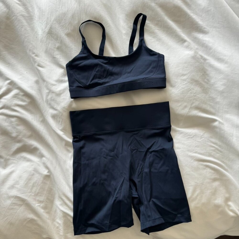 Bandier Flow Low Bra + Center Stage Legging